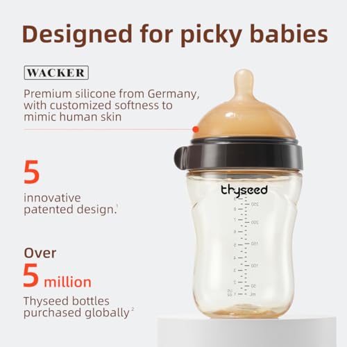 Breastlike PPSU Bottle for Breastfed Infants Who Refuse Bottles - 10oz/300mL, Ultimate for Toddlers Aged 3-7 Months, 1 Pack