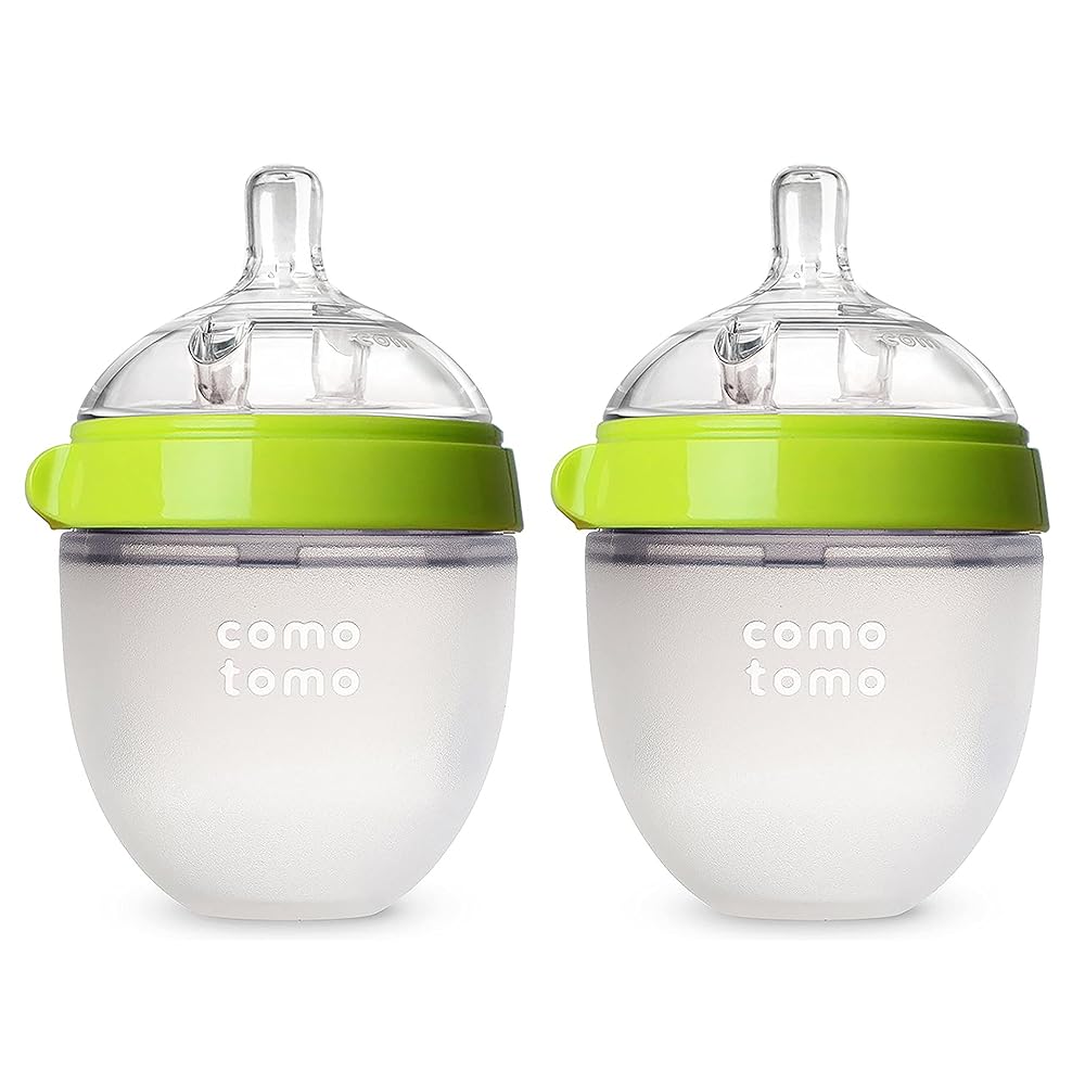 Comotomo Inexperienced Child Bottles, 5 Ounce (Pack of two)