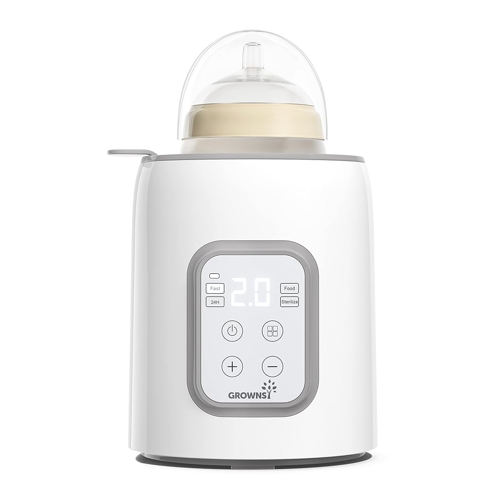 GROWNSY 8-in-1 Fast Child Bottle Hotter with Timer for Breastmilk and Method, Exact Temperature Management, Defrosting, Sterilizing, Retaining Heat, and Heating Child Meals Jars