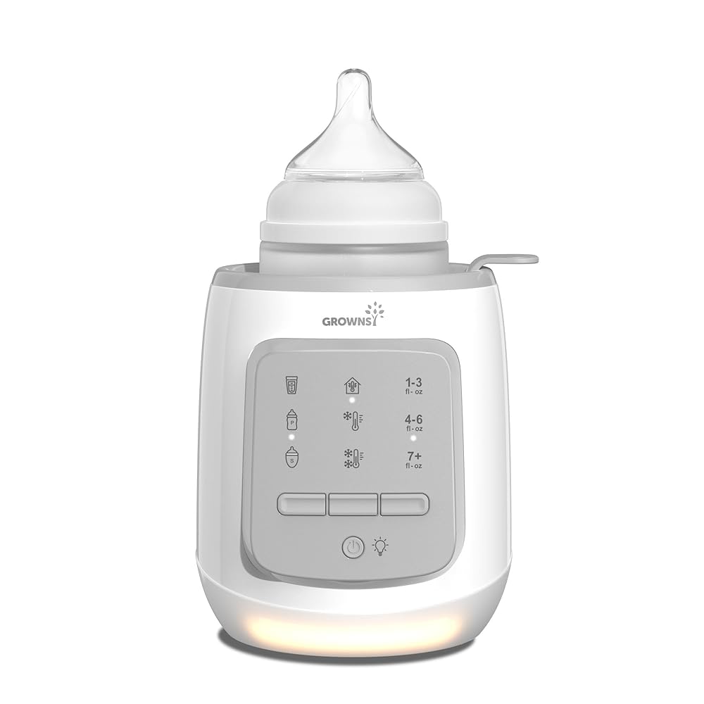 GROWNSY 9-in-1 Bottle Hotter: Fast and Handy Water Tub Hotter for Breastmilk and Components, Options Auto Timer, Defrost, Sterilization, and Heats Milk to Physique Temperature