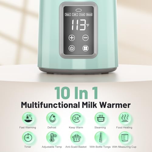 Moveable Bottle Hotter for Breastmilk and Method - Quick and Even Heating, Temperature Management, Automated Shut-Off Timer, BPA-Free, Compact Design with Digital Show