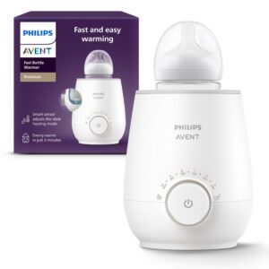 Philips Avent Premium Speedy Bottle Hotter with Sensible Temperature Management, Water Bathtub Expertise, and Automated Shut-Off – Mannequin SCF358