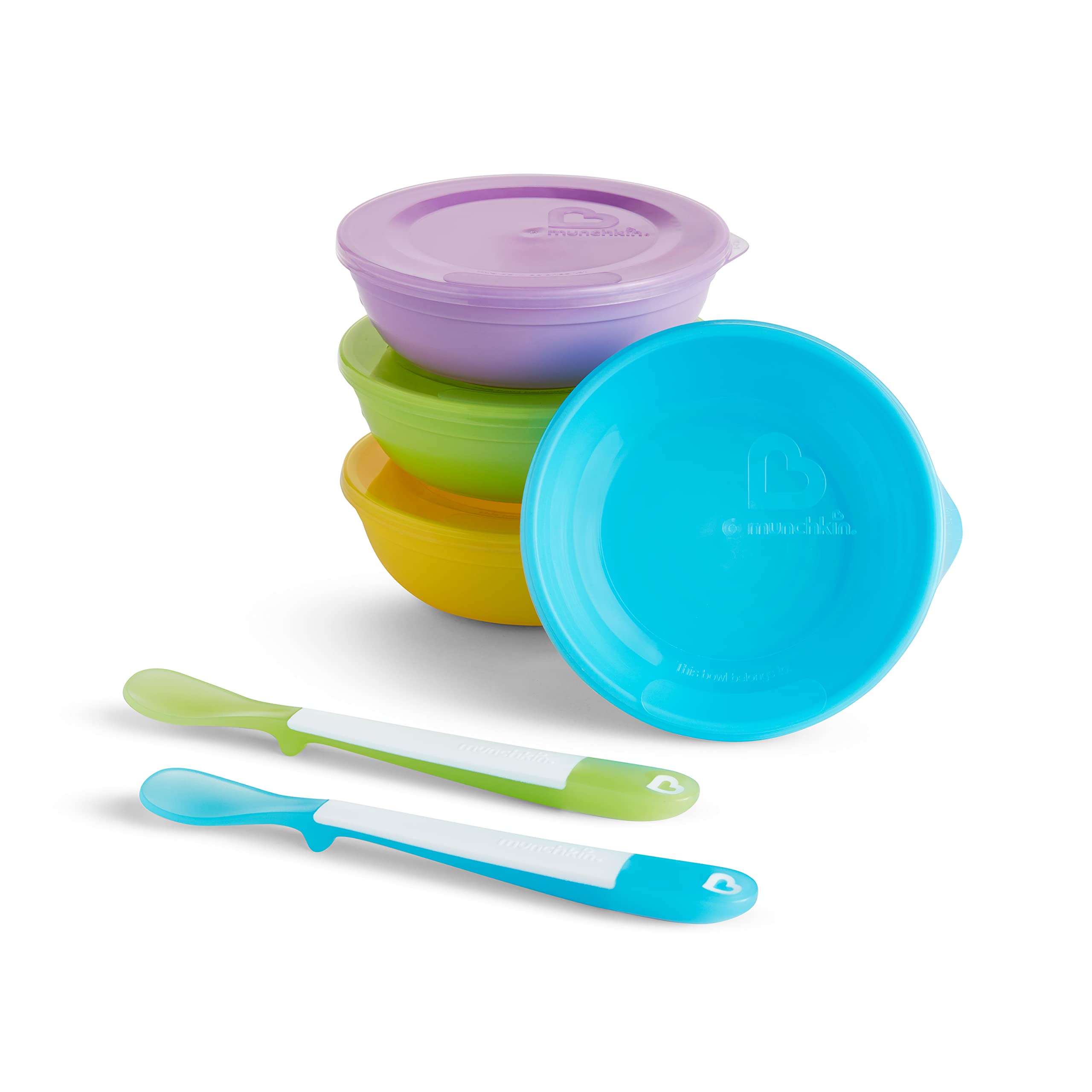 Buy Munchkin Love-a-Bowls 10-Piece Child Feeding Set – Contains Bowls with Lids and Spoons, Multicolor, Official Product on Amazon USA 2024 | Fado