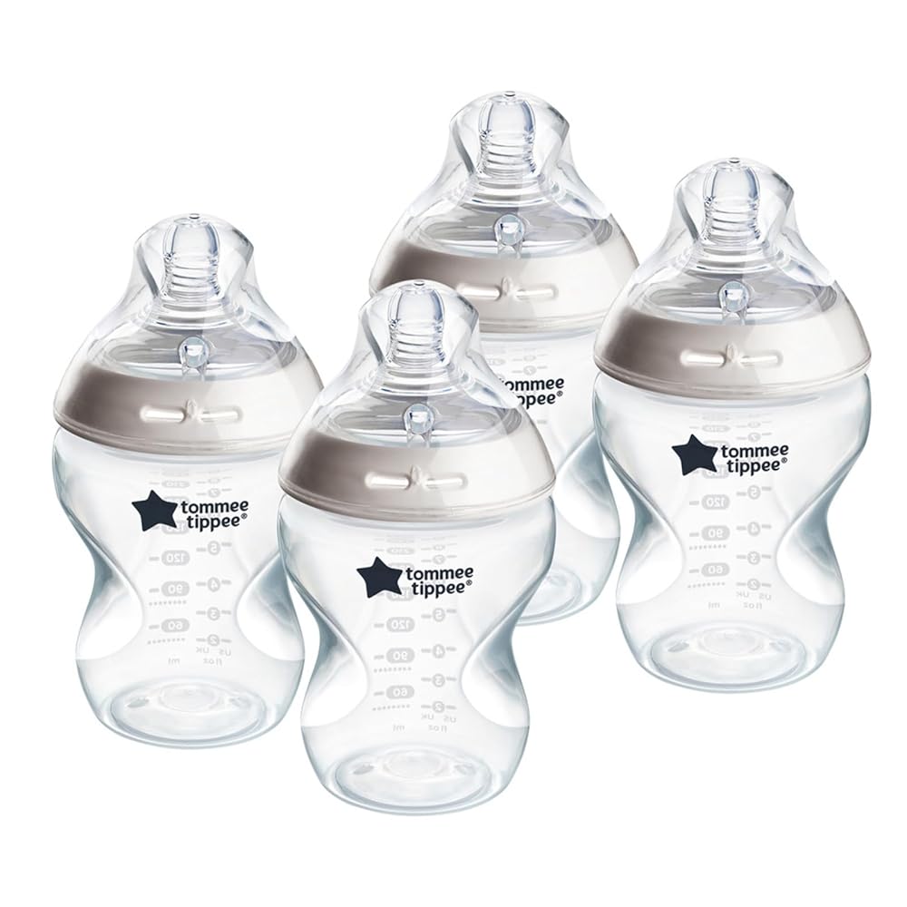 Tommee Tippee Pure Begin Anti-Colic Child Bottles, 9oz, BPA-Free with Gradual-Circulate Nipple for Pure Latching, Superb for Clean Transitions Between Bottle and Breast