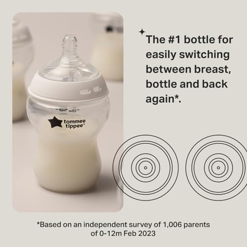 Tommee Tippee Pure Begin Anti-Colic Child Bottle, 5oz with Sluggish Circulation Breast-Like Nipple, Self-Sterilizing, Appropriate for 0m+, Child Feeding Important, Single Pack